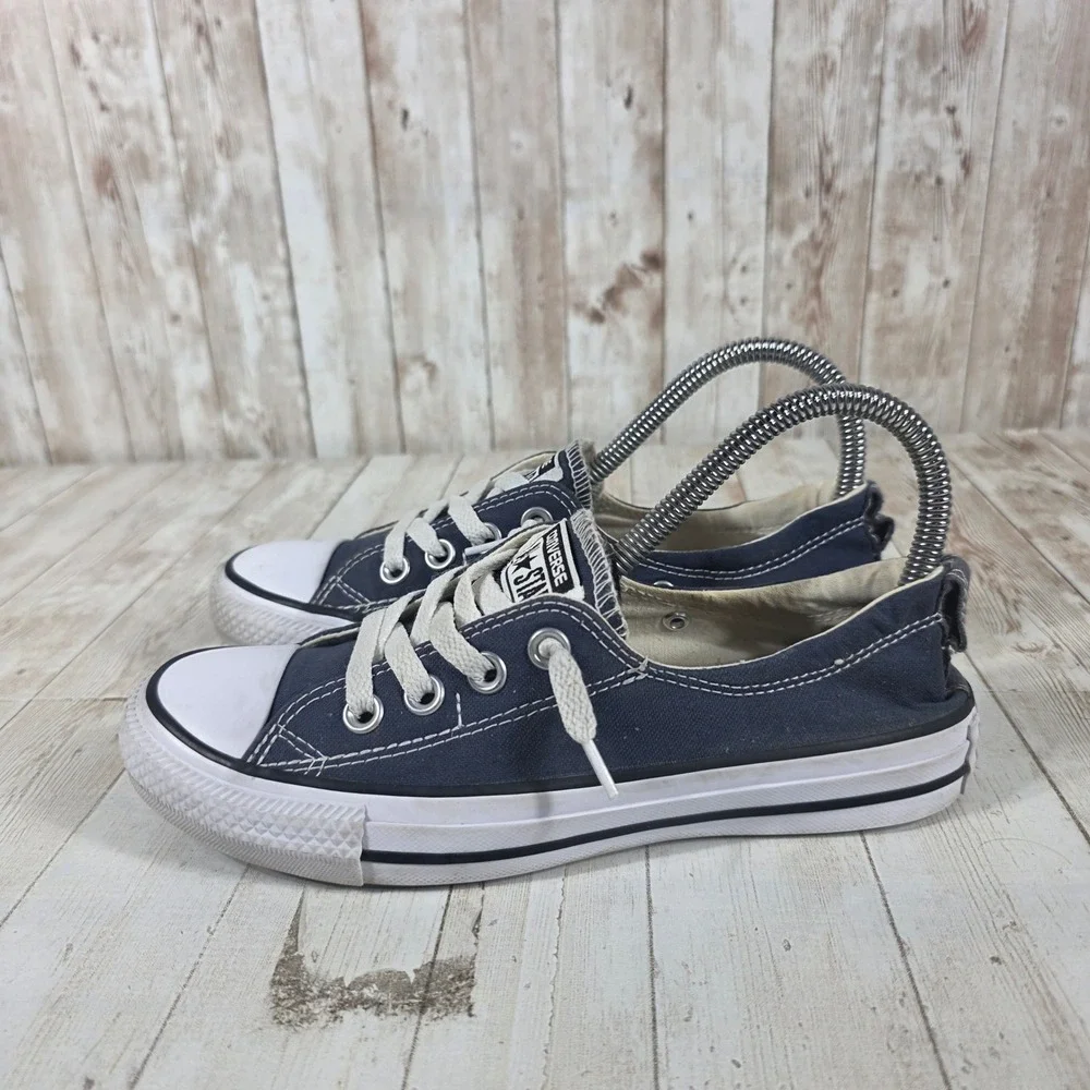 Converse Chuck Taylor All Star Shoreline Navy Blue Slip On Sneakers 537080F 6.5 - Picture 4 of 8